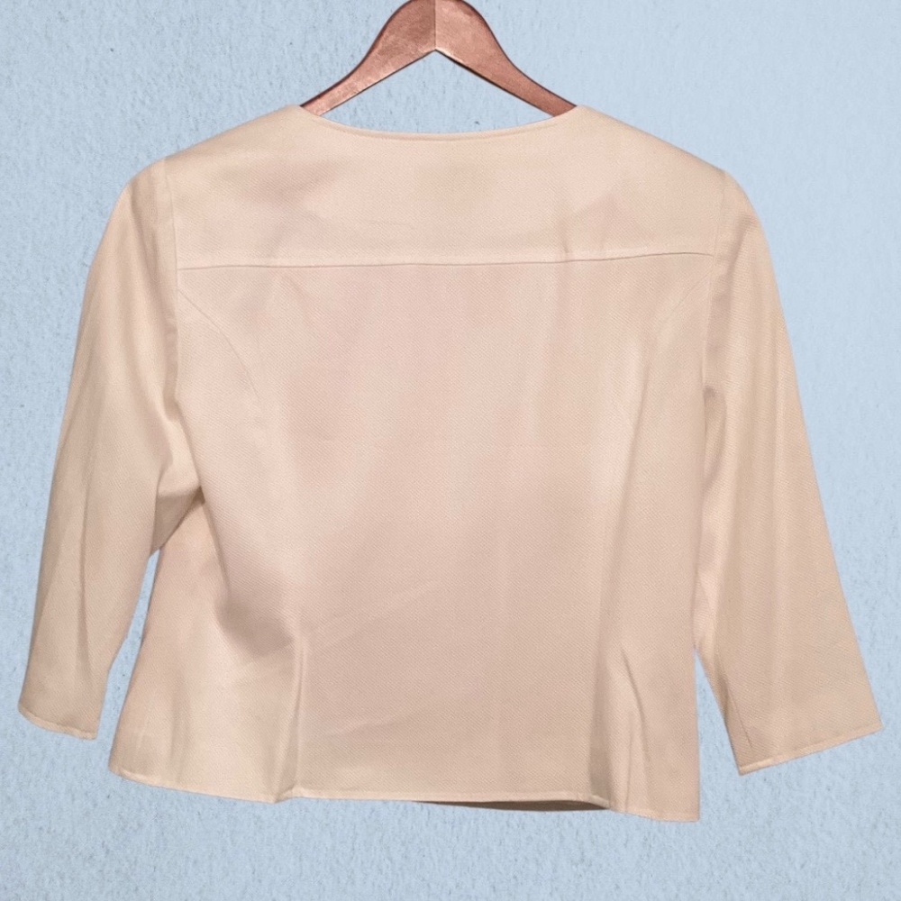 East 5th Women’s Jacket Size Large White Cotton Cropped Fully Lined - Picture 2 of 14